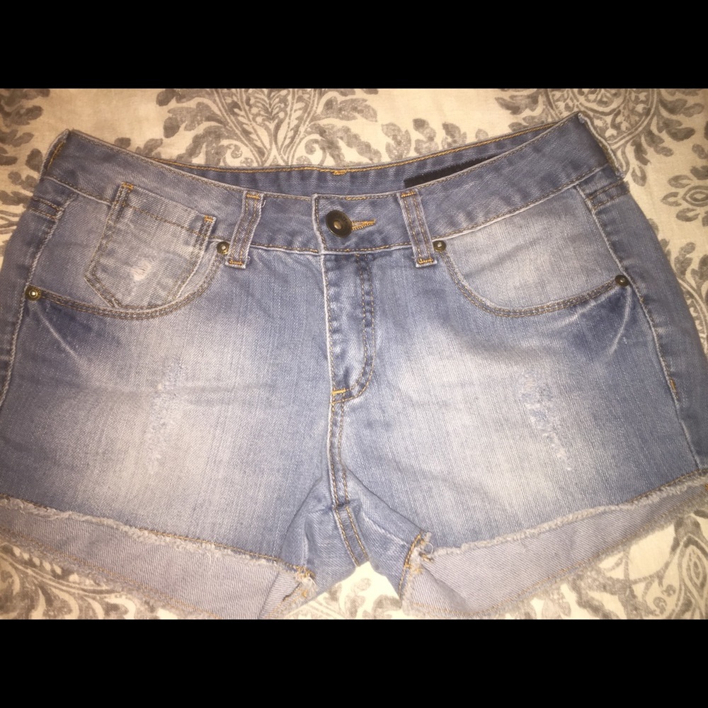 Light Blue Denim Jean Shorts