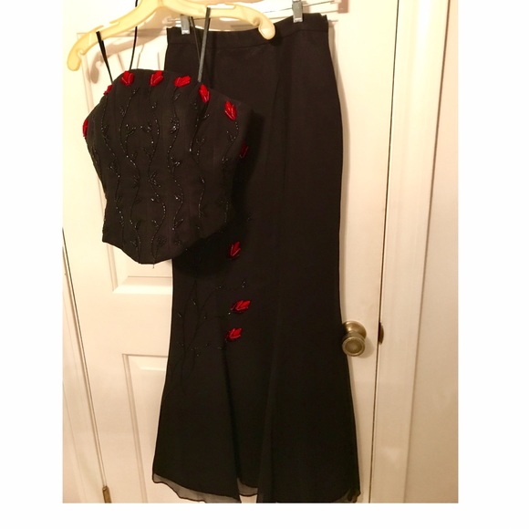 Mike Benet Couture Long Two-piece Dress - Picture 2 of 3