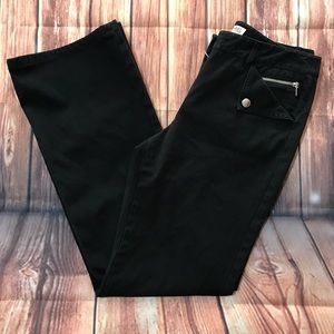 MICHAEL KORS Pants Sz 8 Black Silver Zippers Front
