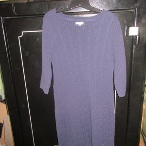 Navy sweater dress