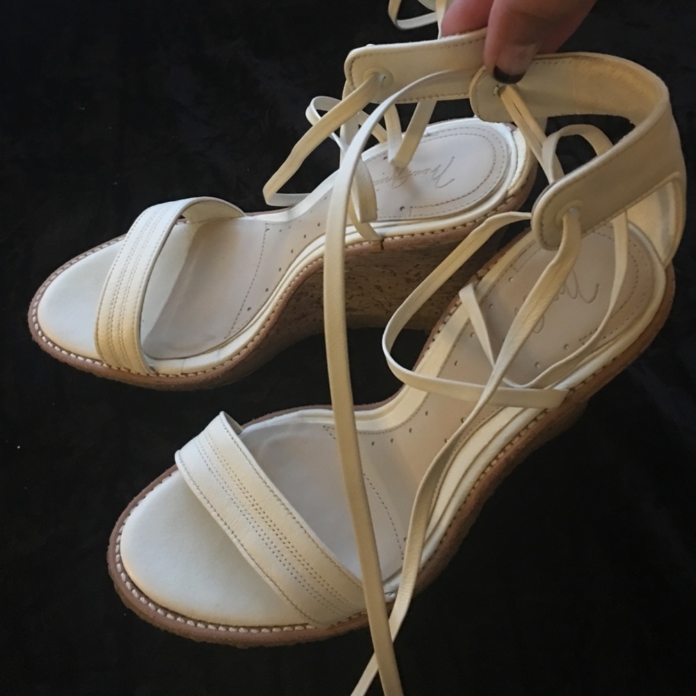 BCBG Max Azria leather wedges