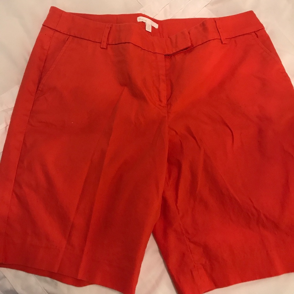 Bright orange shorts