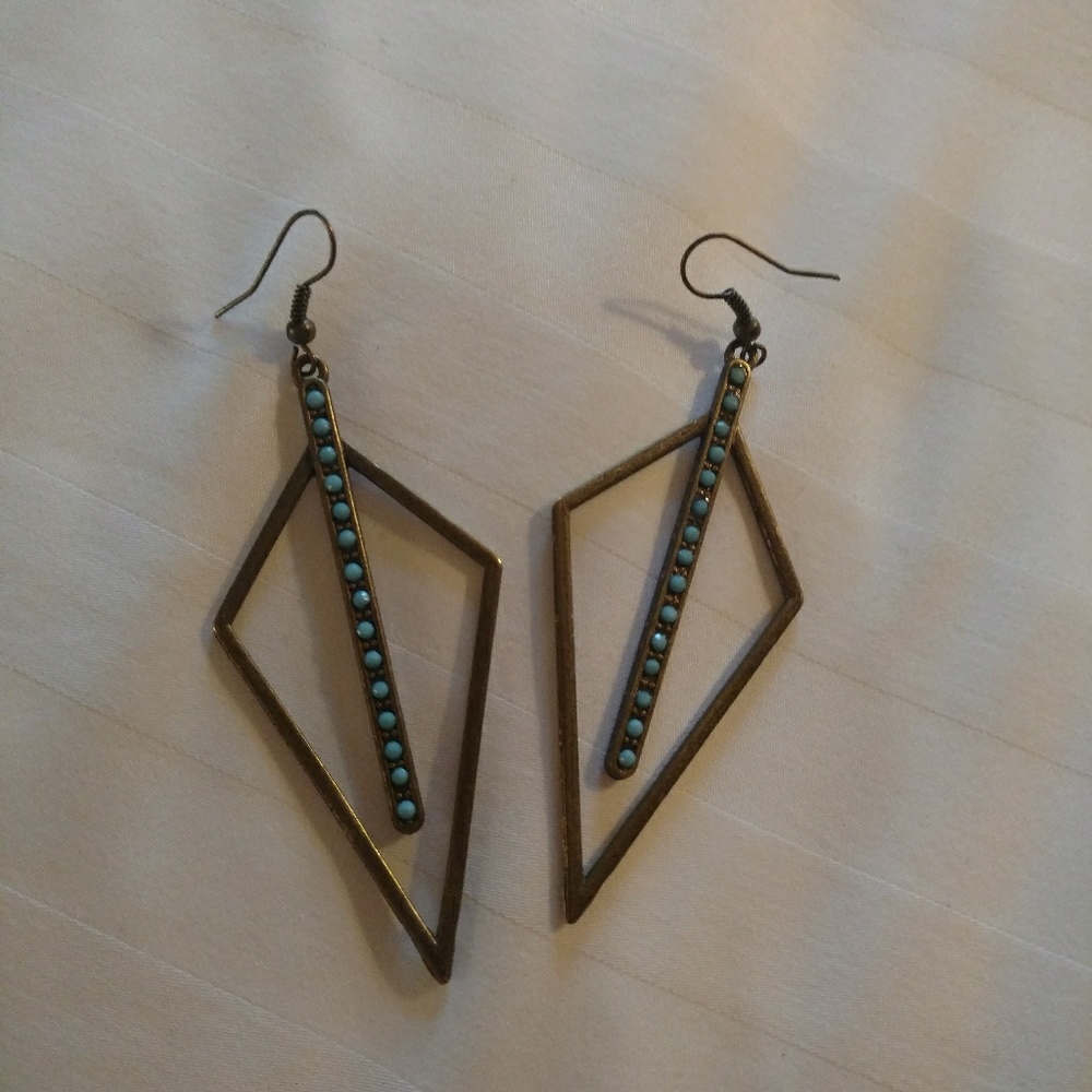 New festival boho turquoise beads earrings