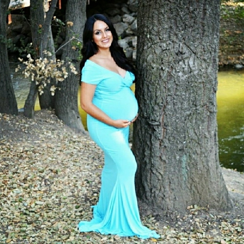 Blue Maternity dress