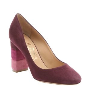 Salvatore Ferragamo "Madia" Suede Pumps