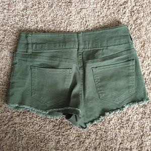 Olive green shorts