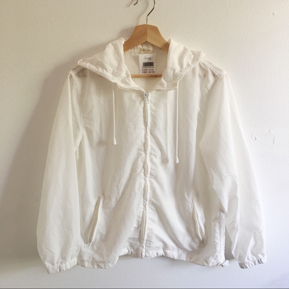 Brandy Melville white windbreaker