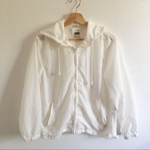 Brandy Melville white windbreaker