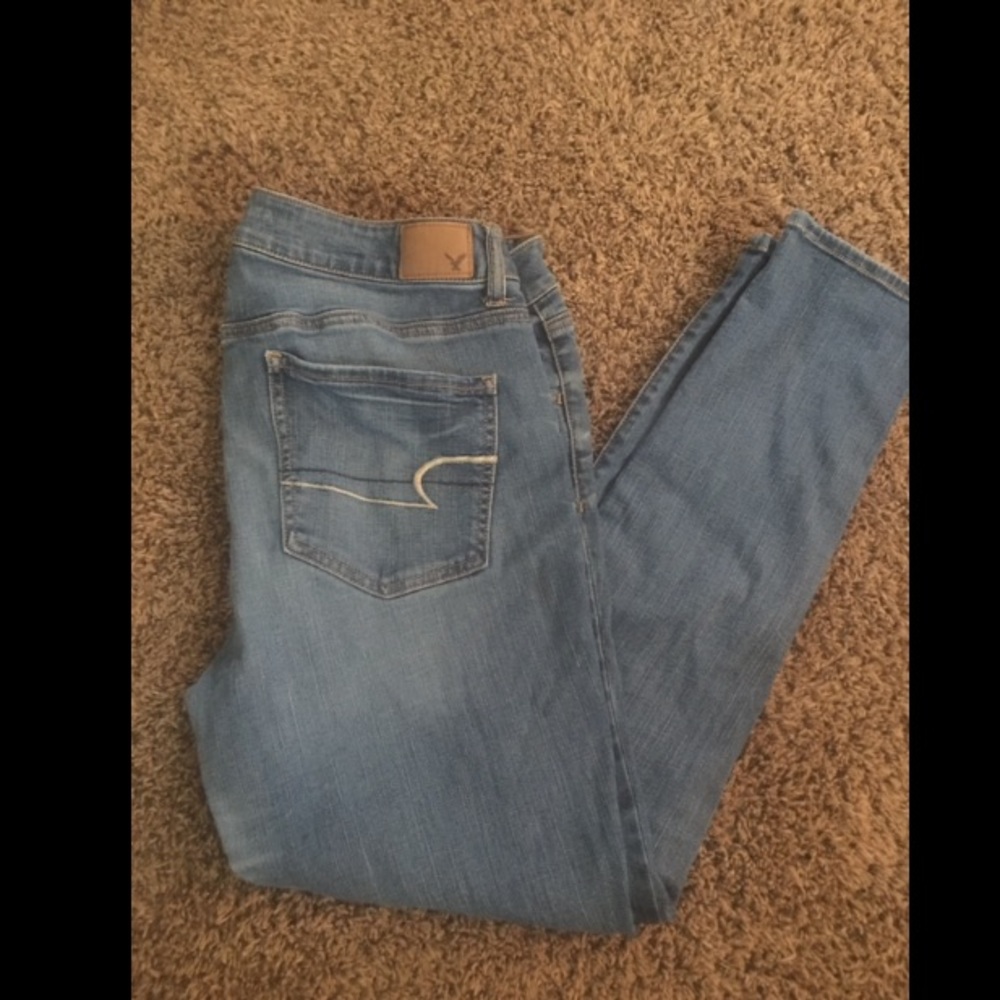 Light blue American Eagle Skinny Stretch jeans