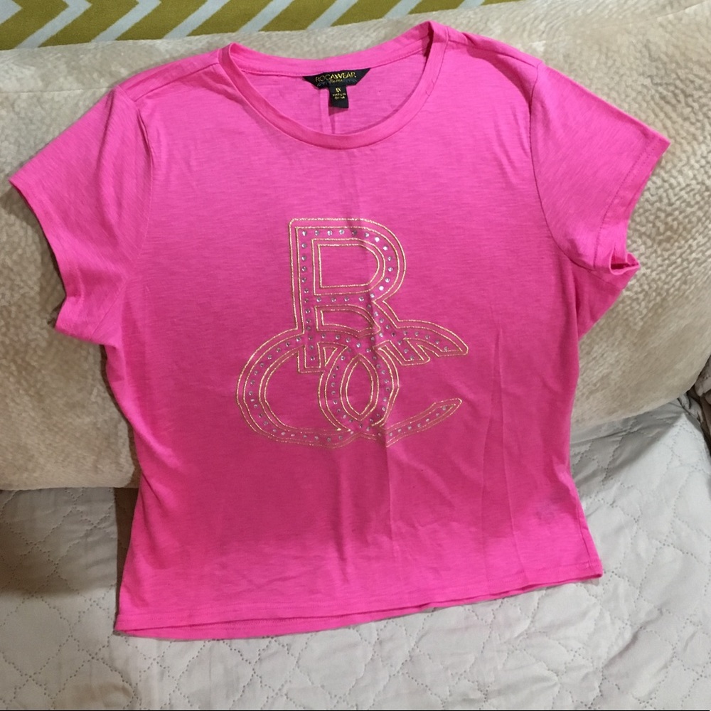 Rocawear New Pink top w/front studded detailing