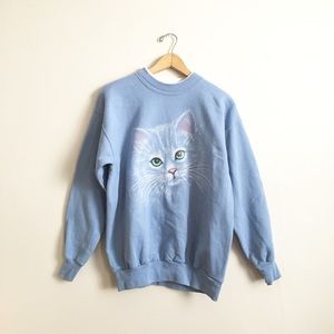 Vintage cat crewneck Clearance