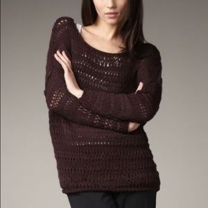 Vince boatneck loose knit sweater