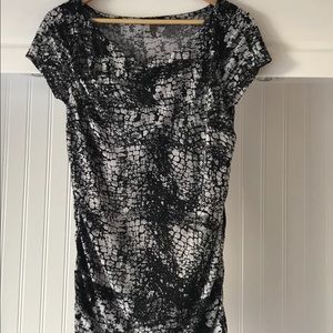 Black and White Maternity Top