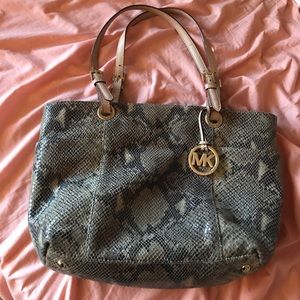 Michael Kors jet set python tote
