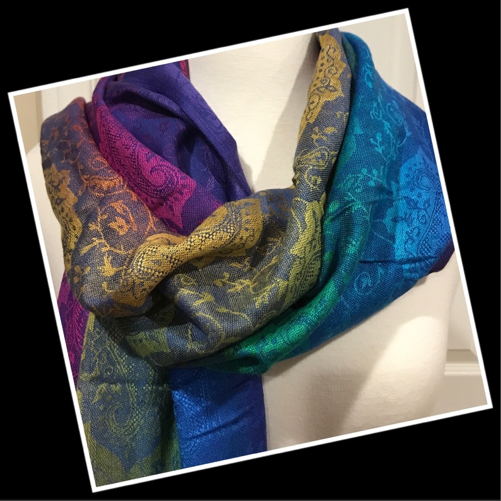 Beautiful Multi-Colored Scarf Wrap Purchased Rome
