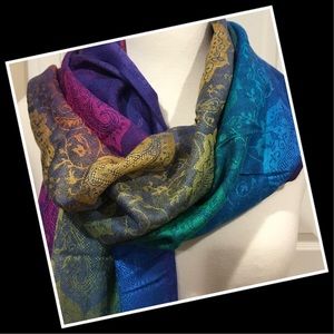 Beautiful Multi-Colored Scarf Wrap Purchased Rome