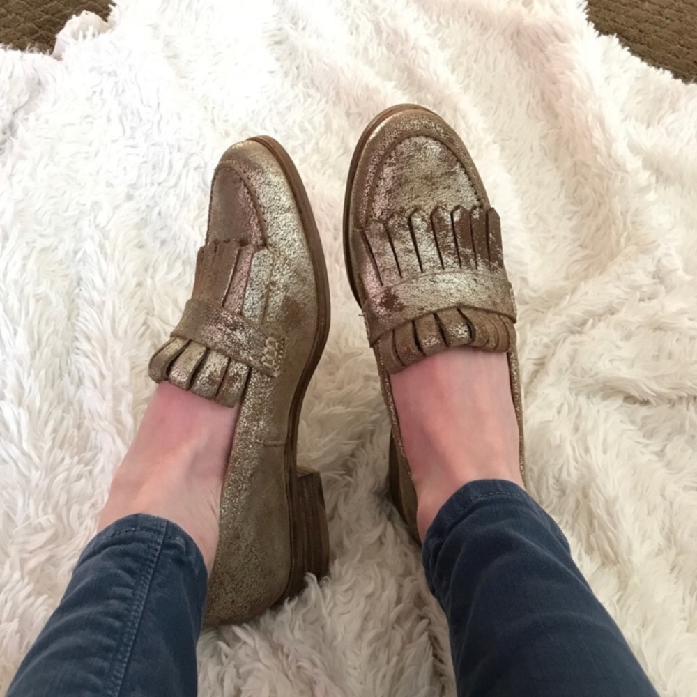 ✨NWOT✨SEYCHELLES Metallic Bevy Kiltie Loafers  - Picture 4 of 7