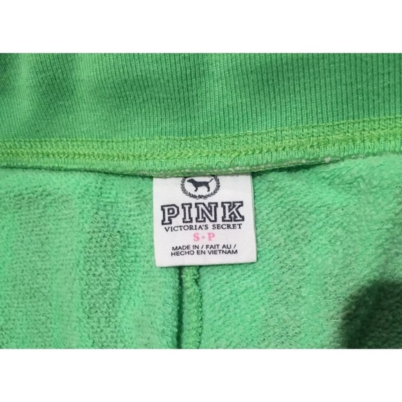 Victoria's Secret PINK Terry Lounge Pants GREEN S - Picture 3 of 6