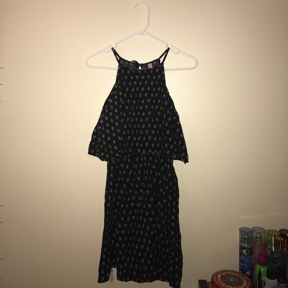 black bandana patterned dress