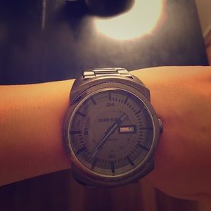 Men Diesel Grey Stainless Steal Watch