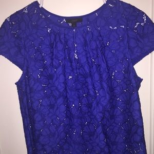 Royal Blue Lace J Crew shirt