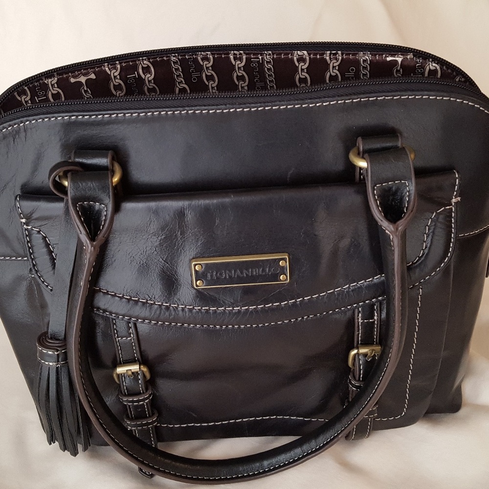 Tignanello domed satchel handbag