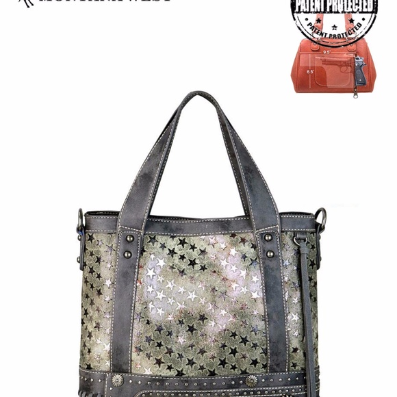 Western Concho Stars Crossbody Conceal Carry Purse - Picture 2 of 2