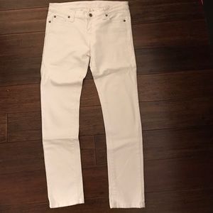 White skinny jeans - size 7 short