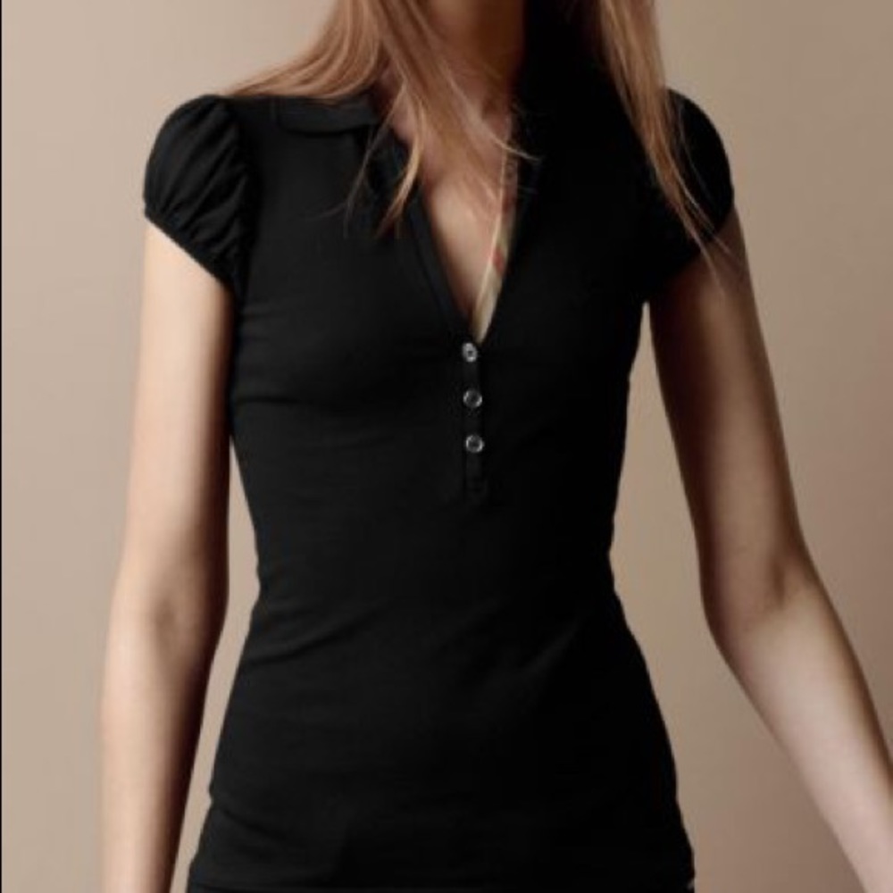 Burberry London puff sleeves polo shirt