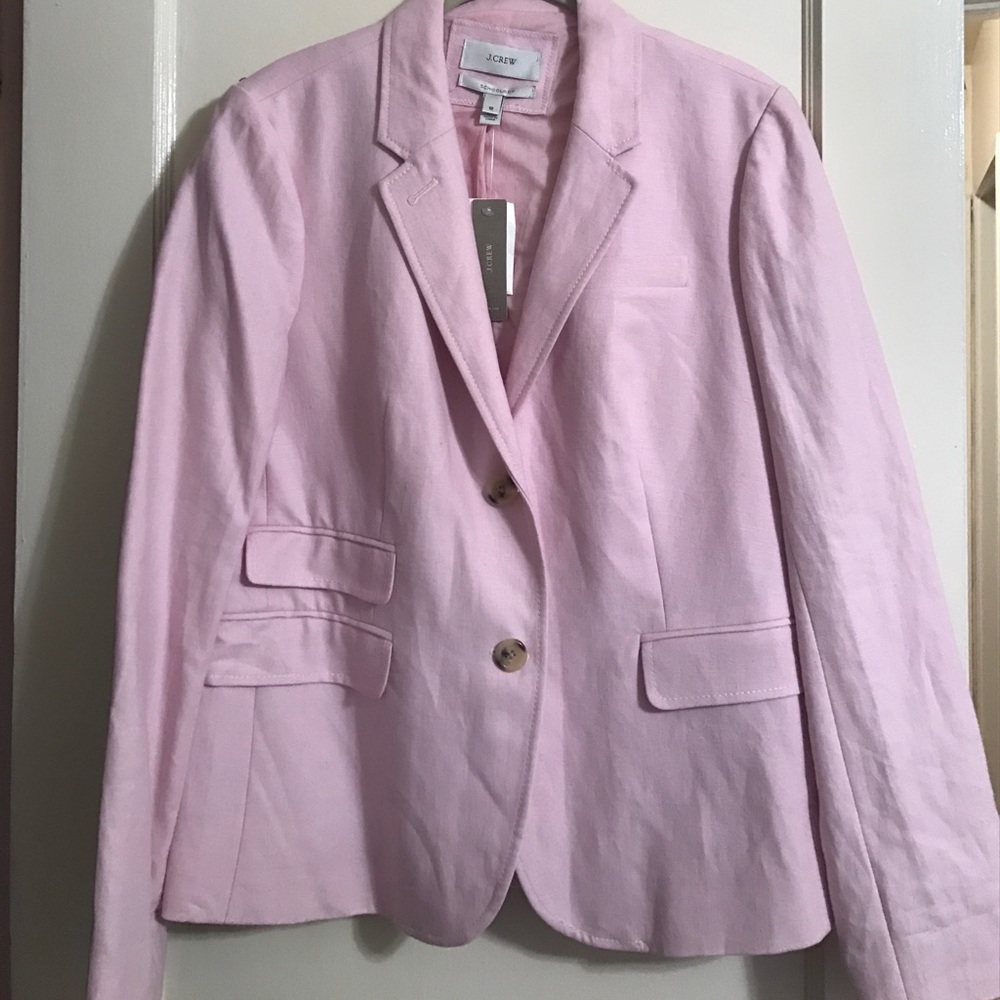 J Crew Linen Schoolboy Blazer. Super cute NWT. 12