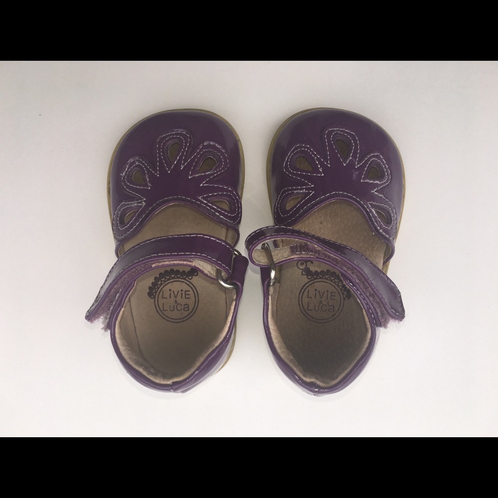 🚫SOLD🚫 Livie & Luca Purple Petal Shoes Size 4