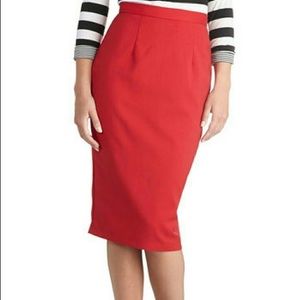 Bettie Page by Tatyana red wiggle pencil skirt.