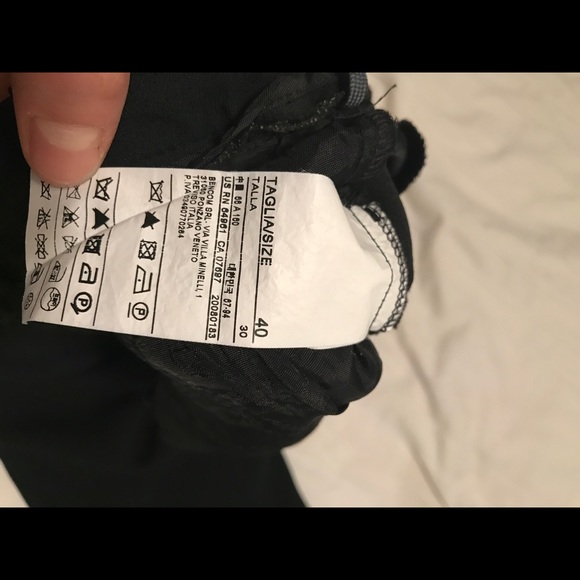 ❤️BENETTON - black chiffon pants with pockets - Picture 4 of 8