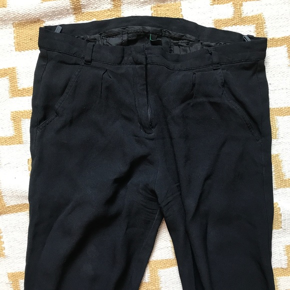 ❤️BENETTON - black chiffon pants with pockets - Picture 8 of 8