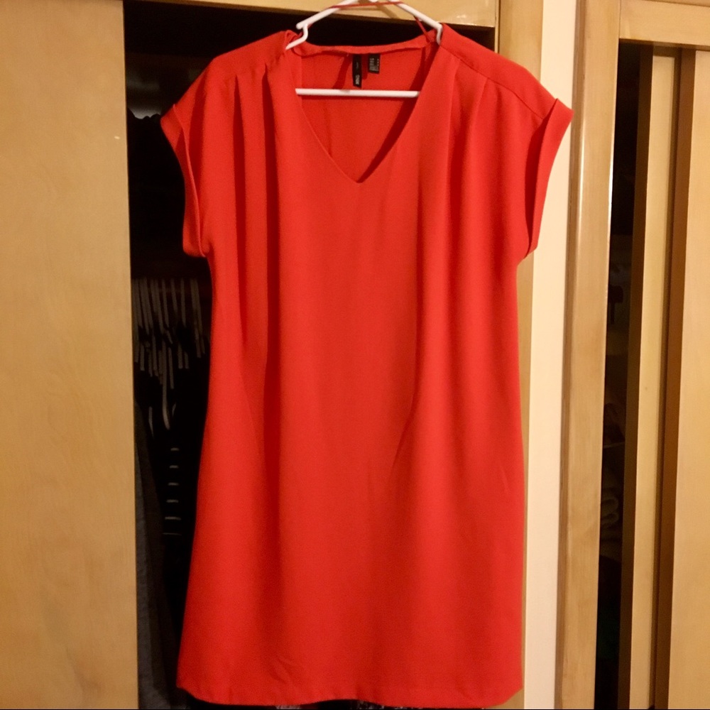 MNG orange dress