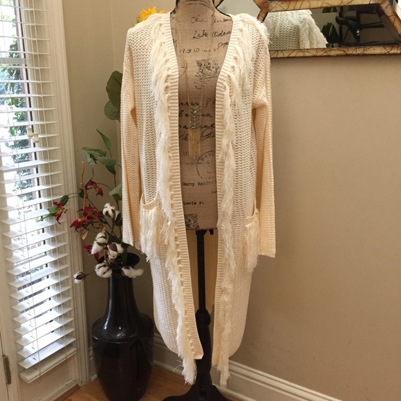 HP Boutique BOHO tassled hippie chic sweater cardi - Picture 2 of 8