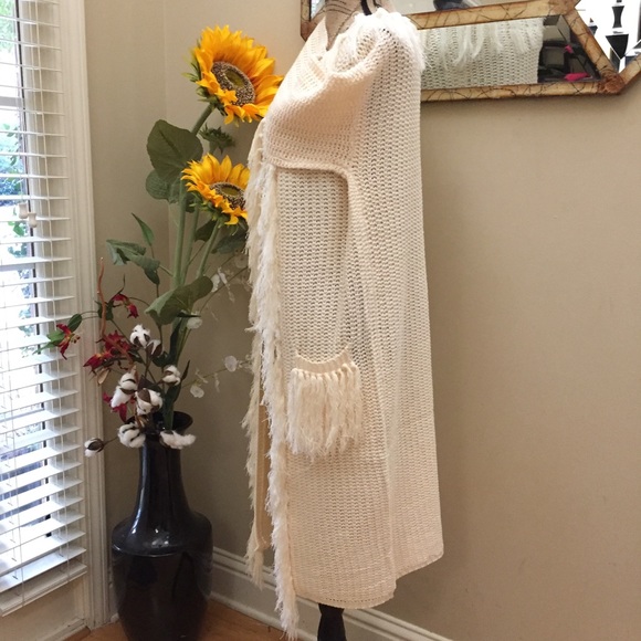 HP Boutique BOHO tassled hippie chic sweater cardi - Picture 5 of 8