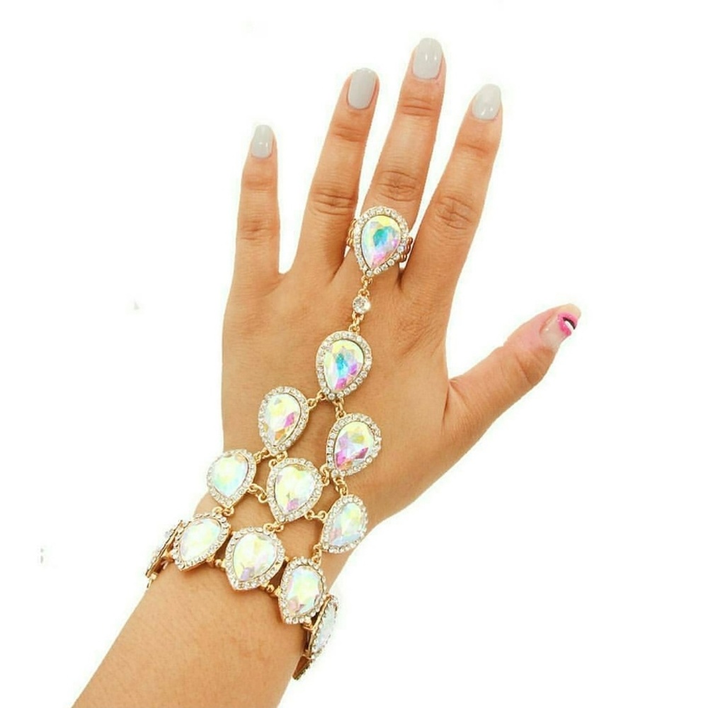 Iridescent Crystal HandChain