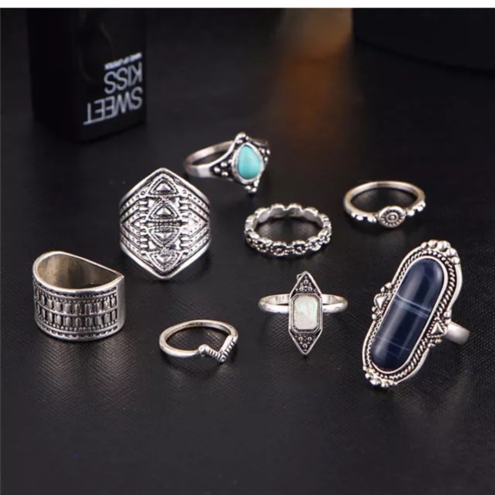 💥8 Pcs Knuckle and Midi Ring Set! 5⭐️ Rated! - Picture 2 of 3