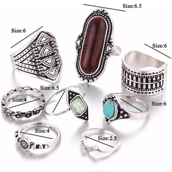 💥8 Pcs Knuckle and Midi Ring Set! 5⭐️ Rated! - Picture 3 of 3