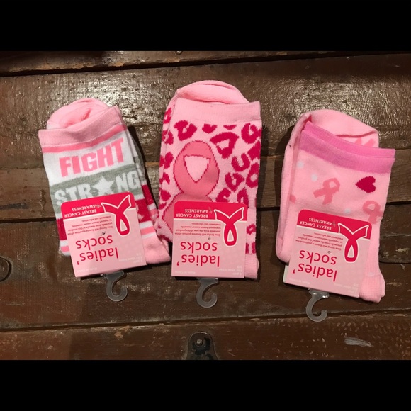 5 pair $8 or $3ea. Breast Cancer Awareness Socks - Picture 3 of 8