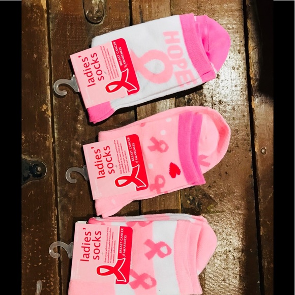 5 pair $8 or $3ea. Breast Cancer Awareness Socks - Picture 2 of 8