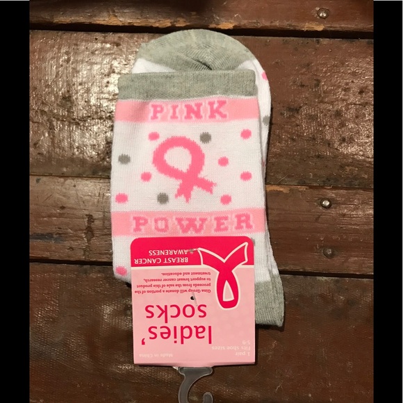 5 pair $8 or $3ea. Breast Cancer Awareness Socks - Picture 4 of 8