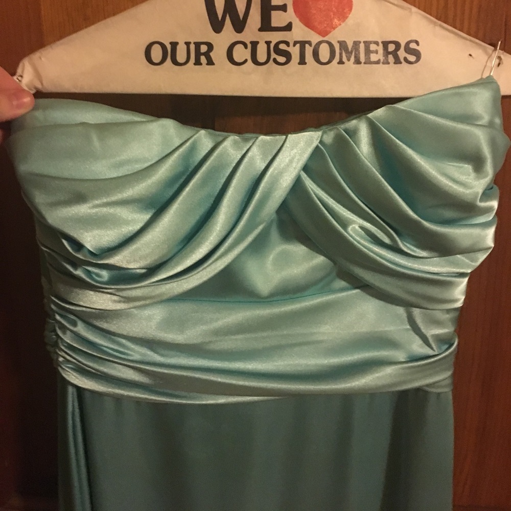 Team strapless prom dress
