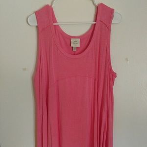 Knox rose pink high low tank top size xxl