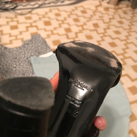 YSL - Black high heeled sandals patent leather - Picture 2 of 8