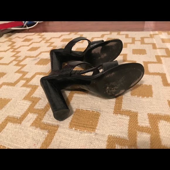 YSL - Black high heeled sandals patent leather - Picture 6 of 8