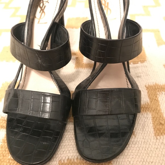 YSL - Black high heeled sandals patent leather - Picture 8 of 8