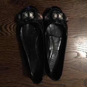 Burberry patent flats