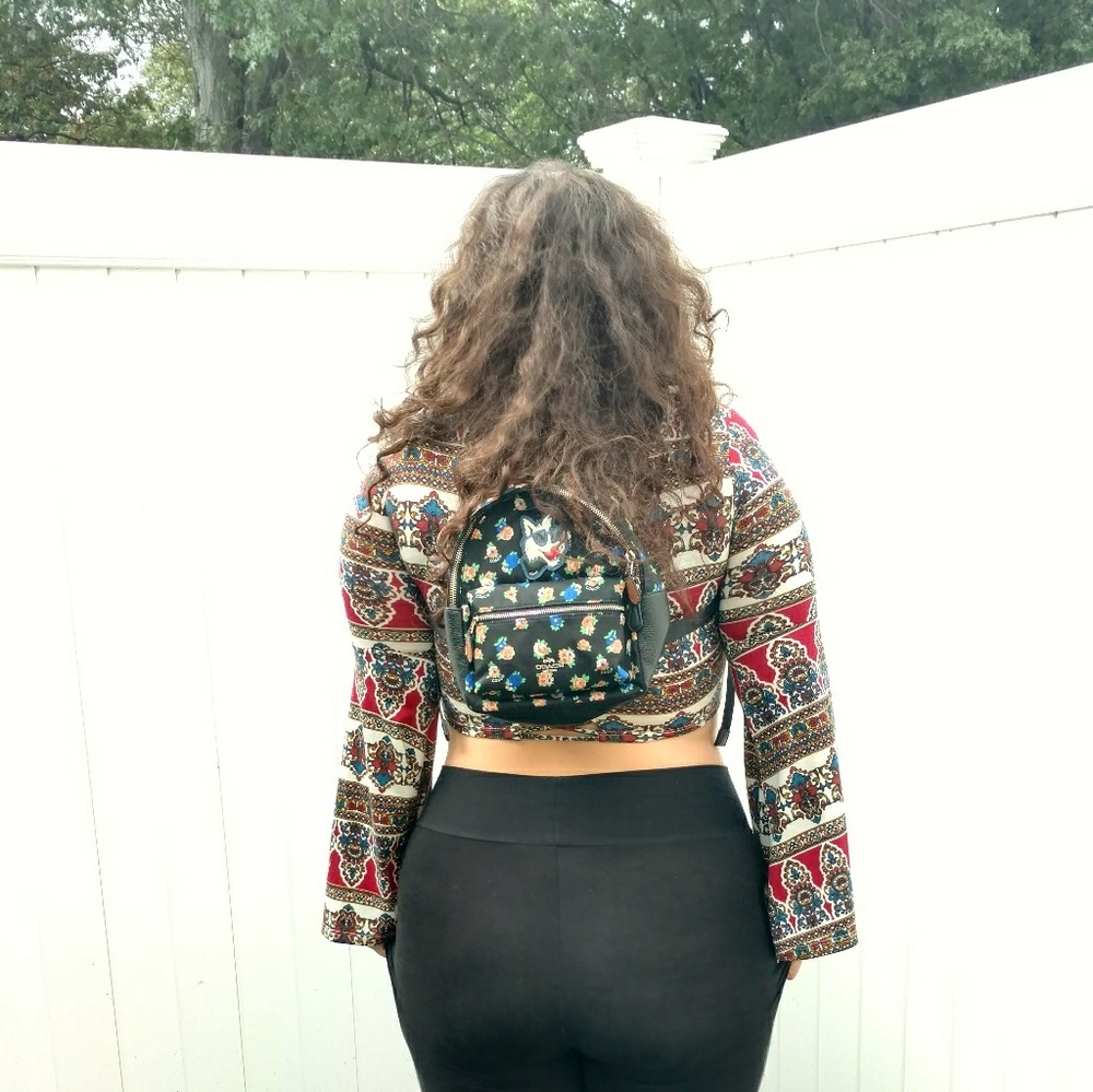 NWT coach floral backpack-FREE bracelet included! - Picture 5 of 8